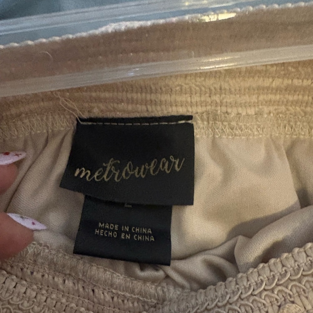 Metro Wear Cream Lace Midi Skirt - Picture 5 of 9